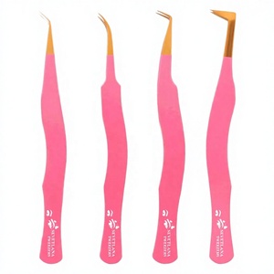 Pince à épiler professionnelle X Banana multi-usage en acier inoxydable, pointes plates et biseautées, noire, pour sourcils et épilation des cils - Product Image 4