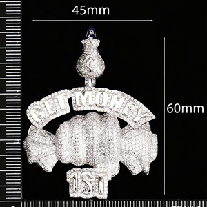 Iced Out Moissanite 925 <b>Silver</b> <b>Pendant</b> Hip Hop Themed Charms Custom Name Letter <b>Pendant</b> Rapper Bling <b>Pendant</b> <b>Initial</b> <b>Pendant</b> - Product Image 4