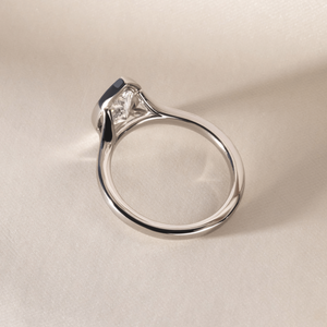 Bezel <b>Set</b> Engagement <b>Ring</b> 14K <b>Gold</b> IGI Certified Sustainable Lab Created Solitaire Jewelry 1.50 Carat Marquise Lab Grown Diamond - Product Image 3