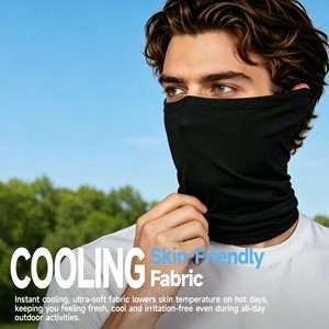 Cache-cou multifonctionnel léger et respirant, masque facial extensible, écharpe tubulaire pour la randonnée, la course à pied et le cyclisme – Prix bas - Product Image 4