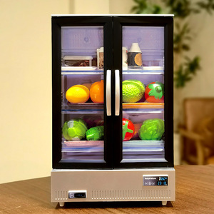 Nouvel Arrivage : Mini-réfrigérateur jouet avec 21 accessoires, lumières et sons, modèle 1:12, pour maison de poupée - Product Image 3