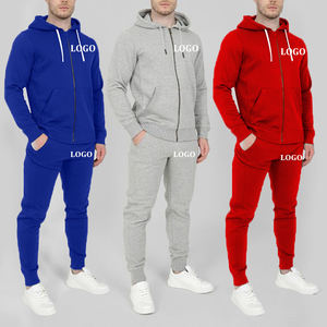 Ensemble de veste d'entraînement de club de football personnalisé, haute qualité, avec fermeture éclair, léger, en coton, pour l'hiver, grande taille, en polaire 450G, col côtelé - Product Image 1