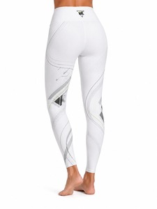 Compression Fitness Wear With OEM 2026 KAMPFER INDUSTRIES Women's <b>High</b> <b>Waist</b> Full Length <b>Leggings</b> <b>Black</b> Green Print Sporty - Product Image 2