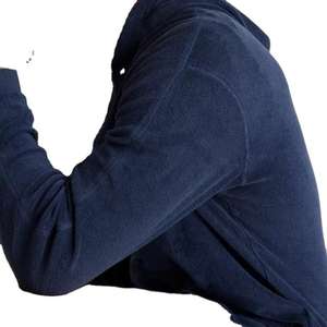 Sudadera con capucha de lana bordada personalizada para invierno, con algodón orgánico de secado rápido y transpirable para hombre, con bordado desgastado. - Product Image 3