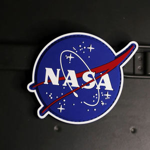 Parche de Goma de la NASA con Diseño de Logotipo Circular Azul en Relieve 3D, Adhesivo, para Regalo - Product Image 2