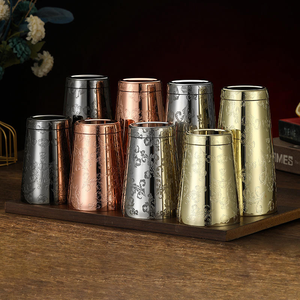 เชคเกอร์บอสตันสแตนเลส 304 ลายสลักแบบกำหนดเอง อุปกรณ์ผสมเครื่องดื่มสำหรับบาร์ ขายดี - Product Image 4