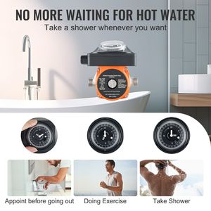 Pompa di Circolazione Acqua Calda Ultra-Silenziosa in Acciaio Inossidabile da 100W per Ricircolo - Product Image 3