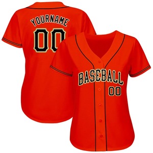 Camiseta de Béisbol Personalizada Naranja para Equipos 00, Impresión Serigrafiada, Manga Corta, Transpirable, Corte Regular, Ropa para Adultos - Product Image 2