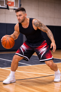 Pantalones Cortos de Baloncesto Sublimados Personalizados, Uniforme de Práctica de Equipo MOE, Cintura Elástica con Cordón, Producción para Rendimiento en Cancha - Product Image 4