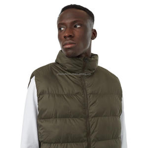 เสื้อกั๊กพัฟเฟอร์ผู้ชาย สไตล์ไฮสตรีท สำหรับฤดูใบไม้ร่วง/ฤดูหนาว ผิวด้าน/เงา กันลม เป็นมิตรกับสิ่งแวดล้อม กันน้ำ คอตั้ง ซิป ไม่มีแขน - Product Image 6