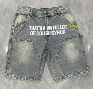 ผู้ผลิตเสื้อผ้าจำนวนมาก บริการพัฒนาผลิตภัณฑ์ ตัวอย่างสินค้า จัดส่ง โซลูชั่น OEM กางเกงยีนส์ขาสั้นเอวสูงผ้าฝ้าย 100% ประดับหมุด - Product Image 1