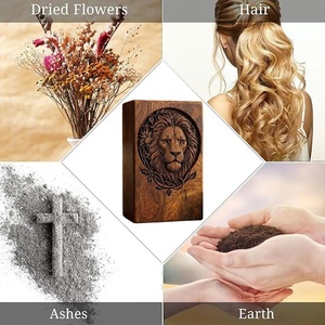 Personalized Lion Engraved American Style Sheesham Wood Urn Box Cremation Memorial <b>Ashes</b> <b>Keepsake</b> <b>for</b> Pet & Baby - Product Image 5