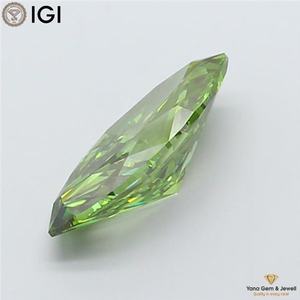 เพชรทรงมาร์คีส์ 1.51 กะรัต ได้รับการรับรองจาก IGI สีเขียวสดใส ระดับความสะอาด VS1 สำหรับแหวนเครื่องประดับสั่งทำพิเศษ - Product Image 3