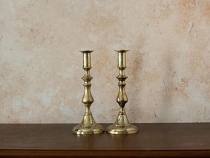 ILAHI's Vintage <b>Brass</b> Handmade Tapered <b>Candlestick</b> Holder with Embossed Design Heat Resistant for Home Christmas Wedding Decor - Product Image 1