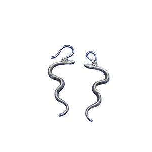 Pendientes de Aro con Diseño de Serpiente de Latón al por Mayor, Color Dorado, Estilo Bohemio, Pendientes Colgantes en Espiral de Moda para Mujer, Joyería - Product Image 1