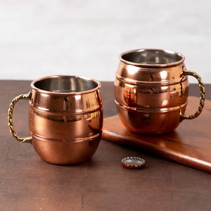Classic Copper Moscow Mule <b>Mugs</b> With Smooth Finish Perfect For Cold Beverages In Kitchen Bar And Dining Spaces - Product Image 5