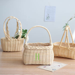 Cestas de Flores de Seagrass Hechas a Mano, Regalo para el Día de la Madre, Cesta de Almacenamiento Tejida Natural, Decoración Boho para el Hogar, Ecológica - Product Image 5