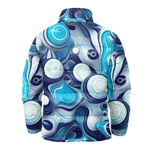 Unisex Plus Size Puffer <b>Jacket</b> Custom Sublimation Printed <b>Waterproof</b> Polyester <b>Padded</b> Zip-Up Wholesale Supplier - Product Image 2