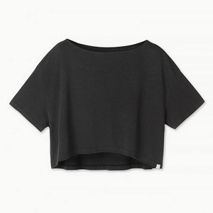 Camiseta Corta Personalizada con Logo Estampado para Mujer, Estilo Urbano, Manga Corta, Cuello Redondo, Ajuste Holgado, Jersey, Primavera Verano, 100% Algodón - Product Image 2
