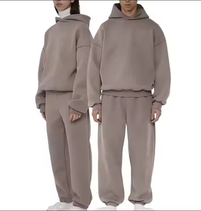 Conjunto Deportivo de Algodón de Lujo Personalizado, Sudadera con Capucha Extra Grande y Pantalones Deportivos de Alta Calidad, Ropa Urbana Unisex de Invierno para Hombre - Product Image 2