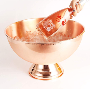 <b>Hammered</b> Copper Ice Buckets Wall Vacuum Insulated 100% Copper Double Wall Vacuum Insulated Copper Ice Buckets - Product Image 1