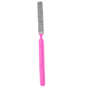 Foot <b>File</b> and Rasp 7 Inch Double Sided Callus Remover Pink Handle Stainless Steel Pedicure Foot Care Hard Skin Removal Tool - Product Image 5