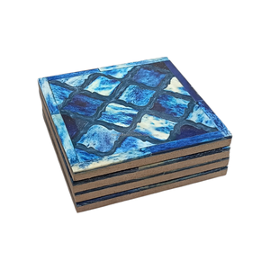 Posavasos de madera con incrustaciones de hueso hechos a mano de la mejor calidad – Juego de posavasos decorativos ecológicos para mesa, disponible para la venta - Product Image 3