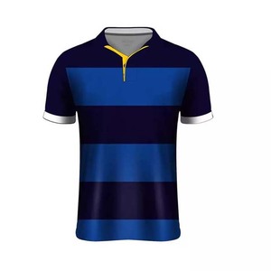Men's Striped <b>Soccer</b> Jersey Short Sleeve Moisture Wicking Turn-down Collar Sublimated Print Polyester Sport Apparel - Product Image 1