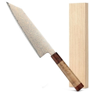 Custom Handmade <b>Copper</b> <b>Damascus</b> <b>Knife</b> With Slim Profile And Wooden Grip For Fish Cleaning And Processing - Product Image 1