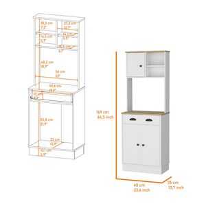 Harlan Counter Height <b>Kitchen</b> Island with 3 Side <b>Shelves</b> Table Top <b>Kitchen</b> Carts & Islands - Product Image 2