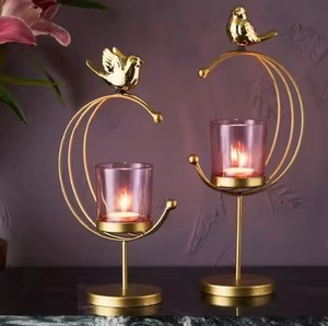 Centre de table décoratif en métal pour bougies chauffe-plat, idéal pour les célébrations saisonnières - Product Image 6