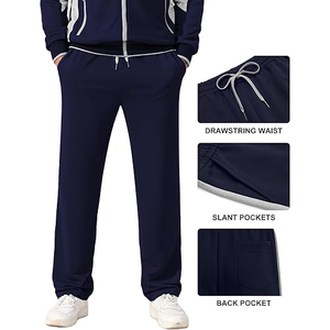 Veste avec doublure en maille respirante pour éviter la surchauffe, pantalon coupe ample confortable, ensemble de survêtement coupe-vent - Product Image 4