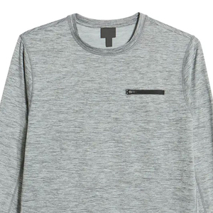 Sudadera de Cuello Redondo para Hombre, Color Gris, Manga Larga, Tejido de Punto, Corte Regular, Color Sólido, Casual - Product Image 6