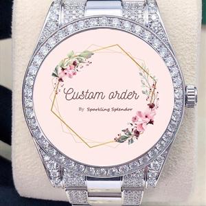 Montre pour homme en acier inoxydable, entièrement sertie de diamants Moissanite, chiffres arc-en-ciel, style Hip Hop Rapper, bijou de fête, montre-bracelet pour lui - Product Image 3