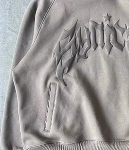 Sweat à capuche pull-over pour homme, nouvelle conception, couleur personnalisée, service OEM 2026, imprimé en relief 3D, manches classiques, en molleton 100% coton pour l'hiver - Product Image 6