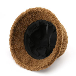 SIDDIQUI HOSINEX Nuevo Sombrero de Pescador para Mujer 2024 de Piel Sintética, Laminado Sólido, Casual, de Felpa, Desgastado, Teñido sin Costuras, Cálido para Invierno con Lazo - Product Image 4