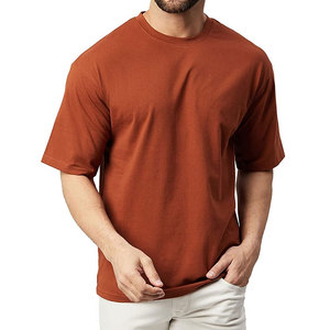 T-shirts pour hommes de style streetwear, taille adulte, col rond, coupe régulière, respirants, couleurs personnalisées, t-shirt col rond surdimensionné pour hommes - Product Image 1