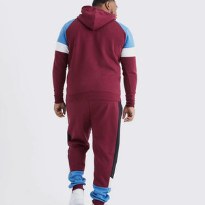 Ensemble de survêtements pour hommes de haute qualité, personnalisables, avec poche, en molleton uni, pour le jogging - Product Image 4