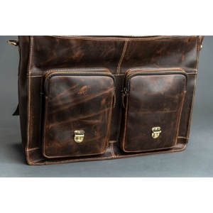 LW Handmade Real Goat Leather Unisex Messenger Bag Office Use Satchel <b>Briefcase</b> for Men Men's Laptop Bag & Cover - Product Image 4