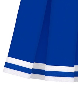 Conjunto de Uniforme de Porristas Azul con Ribete Blanco para Adolescentes - Product Image 4