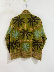 Multicolor Floral Embroidered <b>Velvet</b> <b>Jacket</b> Boho Ethnic Suzani <b>Velvet</b> <b>Jacket</b> Hand-Embroidered Floral Winter <b>Jacket</b> Traditional - Product Image 2