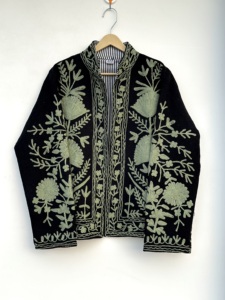Chaqueta Bomber TNT Reversible Hecha a Mano, Ecológica, Bordada, Estilo Boho, Unisex, de Algodón Puro, Prenda Exterior Étnica India, Diseño Artesanal - Product Image 4