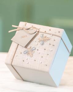 Exclusive Round Candy <b>Box</b> with Bead Embroidered Velvet Custom Dessert Packaging Fabric Ramadan <b>Birthday</b> Cake Chocolate Gift <b>Box</b> - Product Image 1