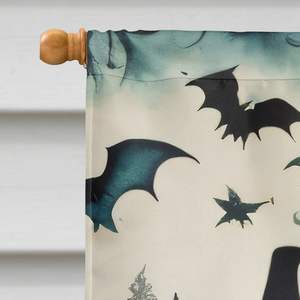 Grand drapeau de maison d'Halloween en polyester multicolore Squelettes effrayants Papel Picado Porch Sleeve Pole Décoratif Yard Banner Wall - Product Image 3