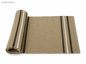 Striped Cotton Woven Anti-Bacteria Non-Slip Placemat Neutral Dining <b>Table</b> Decor for Home Restaurant Cafe <b>Car</b> - Product Image 1