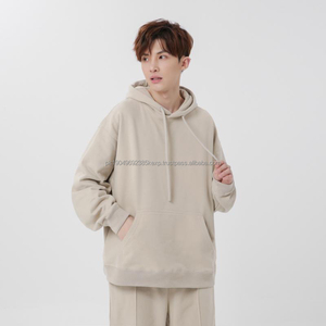 Sweat à capuche vierge de haute qualité 405g polaire Style ample goutte épaule sweat conception personnalisée pull surdimensionné sweats à capuche pour hommes - Product Image 2