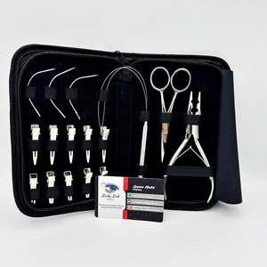 Kit d'extension de cheveux Micro-Link professionnel Lucky Lash Tools, pinces en acier inoxydable, fixation solide, accessoire de salon personnalisé - Product Image 1