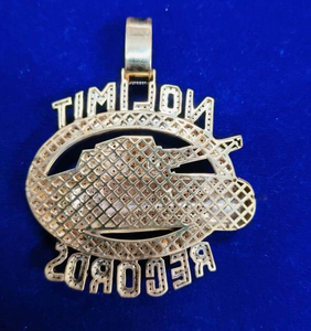 Collier Pendentif Musical Personnalisé Moissanite Iced Out Rolling Records, Bijoux Hip Hop Bling de Luxe pour Hommes - Product Image 4