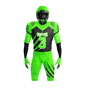 Uniforme de Fútbol Americano Hunters para Hombre, Conjunto de Jersey y Pantalones de Manga Larga, Impresión Sublimada, Absorbente de Humedad, Ajustado, 100% Poliéster - Product Image 3
