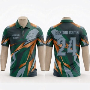 Camiseta Polo Personalizada con Patrón Geométrico para Hombre, Manga Corta, Transpirable, Diseño Deportivo, Impresión Digital, Uniforme de Equipo, Número 24 - Product Image 1